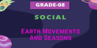 Earth movements and seasons Class 8 Social