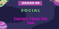 Energy from the sun Class 8 Social