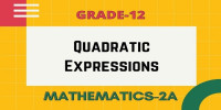 Quadratic Expressions Class 12 Mathematic 2A  